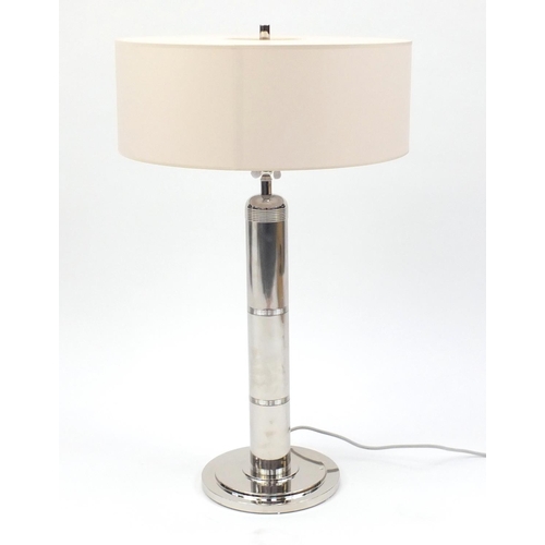 2037 - Visual Comfort Longacre tall table lamp, with natural paper shade, 75cm high
