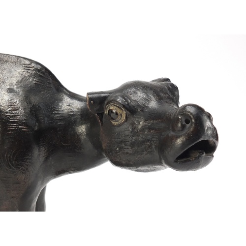 2583 - Chinese potter buffalo design incense burner, 35cm high