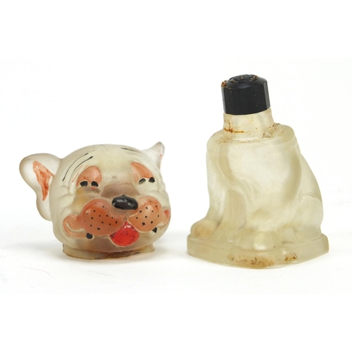 2608 - China and glassware including vintage Bonzo dog scent bottle, Royal Crown Derby miniature milk churn... 