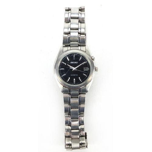 2969 - Gentleman's Seiko kinetic wristwatch with date dial, numbered 851259, 36mm in diameter excluding the... 