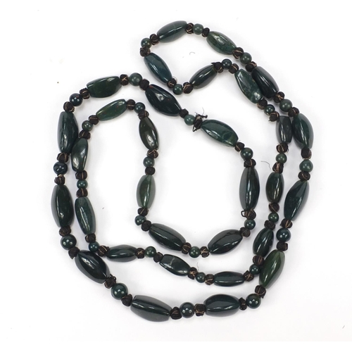 2982 - Green Chinese hardstone necklace