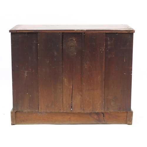2136 - Edwardian mahogany four drawer chest, 82cm H x 105cm W x 48cm D