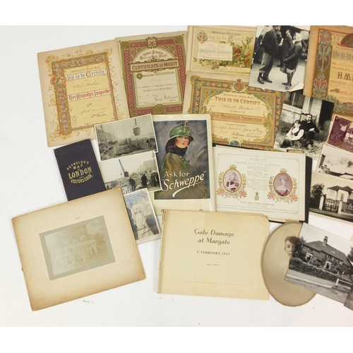 2708 - 19th Century and later ephemera and social history including black & white photographs and postcards