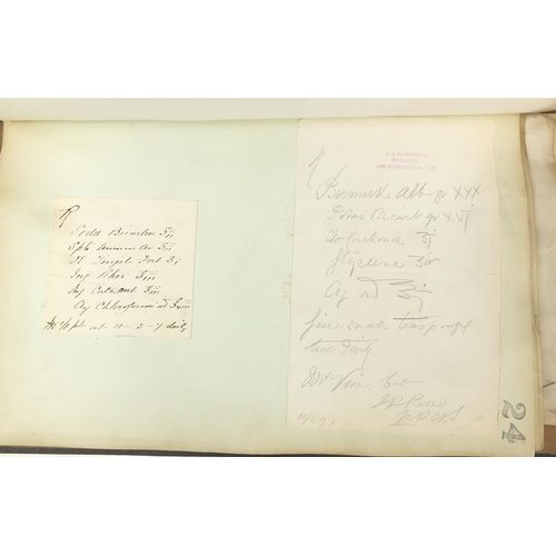 2714 - 19th Century handwritten receipts arranged in five albums