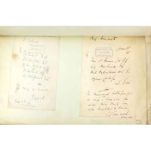 2714 - 19th Century handwritten receipts arranged in five albums