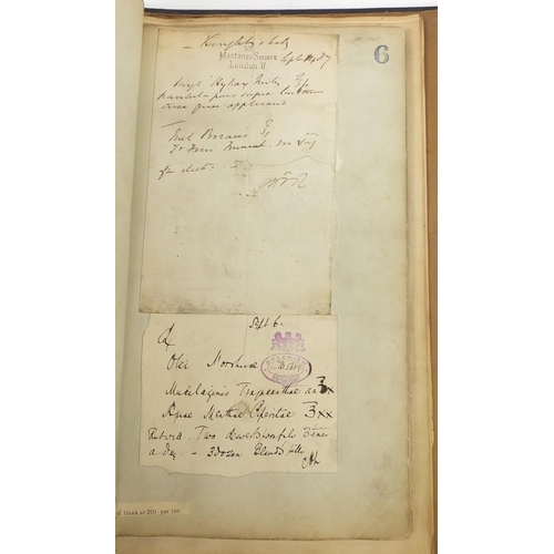 2714 - 19th Century handwritten receipts arranged in five albums