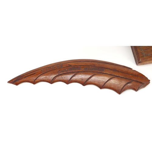 100 - Pitcairn Island carved wood flying fish made by Calvert Warren, 46cm in length