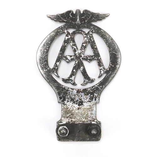 764 - Early AA car badge numbered 0123