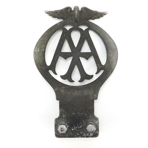 764 - Early AA car badge numbered 0123