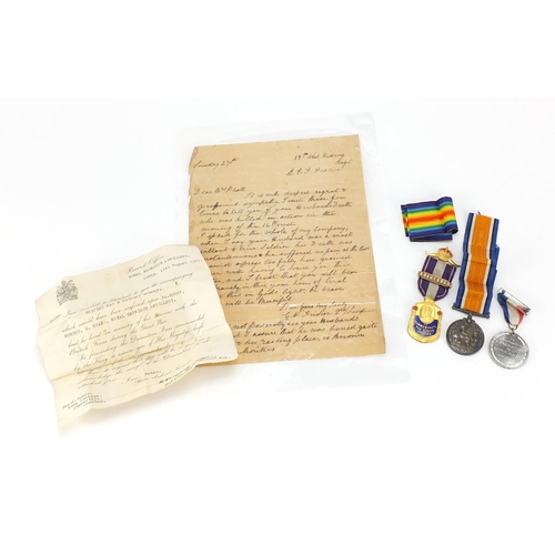 142 - British military World War I militaria including a 1914-18 war medal awarded to 60527GNR.H.HEARN.R.A... 