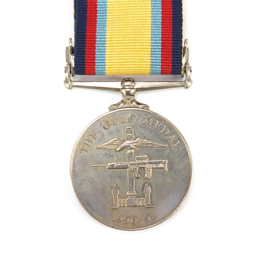 143 - Elizabeth II British military Gulf medal and Liberation of Kuwait with case, the Gulf medal awarded ... 