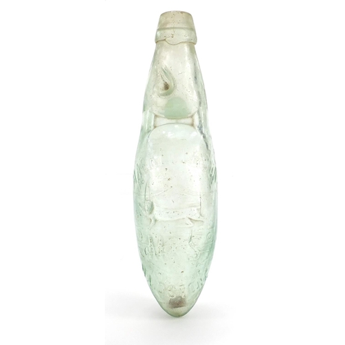 777 - 19th century Hamilton Codd glass bottle advertising Maskell & Son of Maidstone, 24.5cm in length