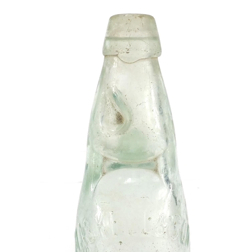 777 - 19th century Hamilton Codd glass bottle advertising Maskell & Son of Maidstone, 24.5cm in length