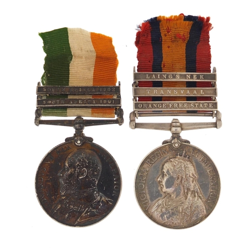 137 - Victorian military South Africa pair awarded to Major G A Shadforth of the Royal Dublin Fusiliers, c... 