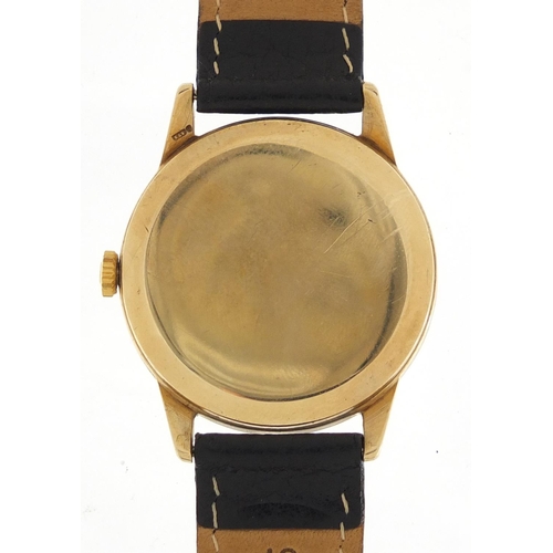 150 - Gentleman's 9ct gold Omega Genève wristwatch, 33mm in diameter excluding the crown