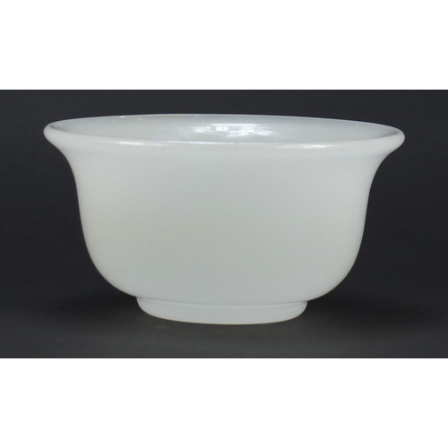 80 - Chinese Peking glass bowl, 13.5cm in diameter