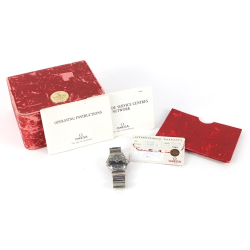 40 - Gentleman's Omega Constellation wristwatch with box and paperwork, the movement numbered 1432, 33mm ... 