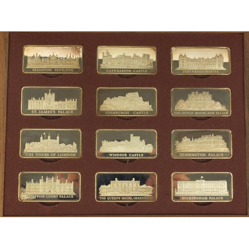 3687 - Set of twelve Royal Palace ingots by The Birmingham Mint, limited edition 775/3000, including Bright... 