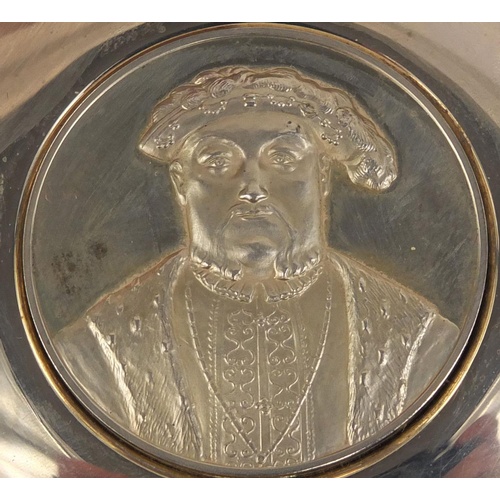 4019 - Royal Lineage King Henry VIII commemorative silver pin dish, limited edition 654/1500, London 1972, ... 