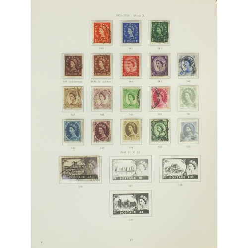 3871 - Album of Great Britain stamps with Queen Victoria line engraved examples including 1D black and 1840... 