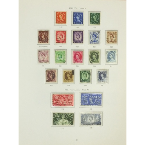 3871 - Album of Great Britain stamps with Queen Victoria line engraved examples including 1D black and 1840... 