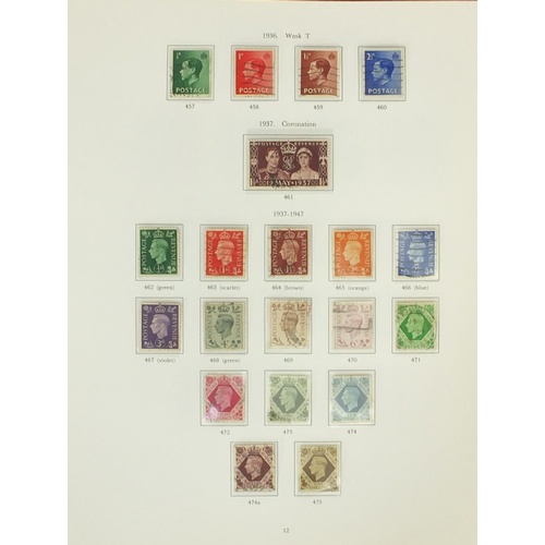 3871 - Album of Great Britain stamps with Queen Victoria line engraved examples including 1D black and 1840... 