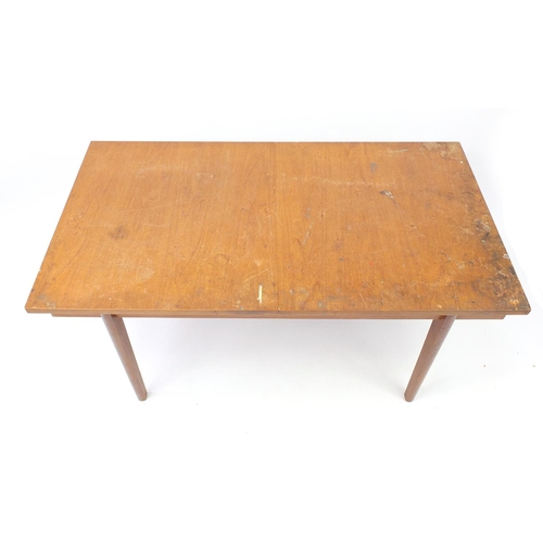 3072 - 1970's Uniflex teak table, two folding artist's easels and a selection of paint used by Alfred Danie... 