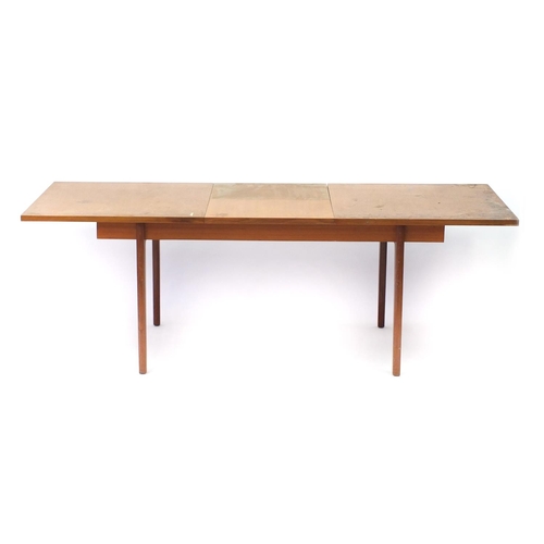 3072 - 1970's Uniflex teak table, two folding artist's easels and a selection of paint used by Alfred Danie... 