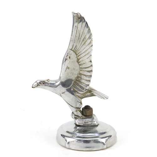 3238 - Vintage chrome plated eagle car mascot, 19cm high