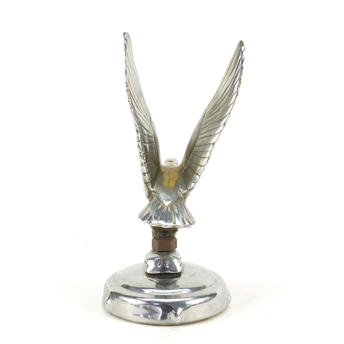 3238 - Vintage chrome plated eagle car mascot, 19cm high