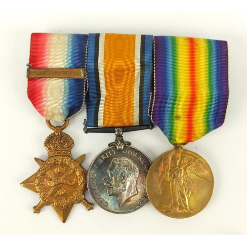 3105 - British military World War I medal group including a trio with Mons Star, the Victory medal awarded ... 