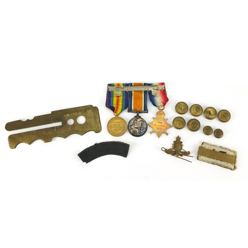 3105 - British military World War I medal group including a trio with Mons Star, the Victory medal awarded ... 