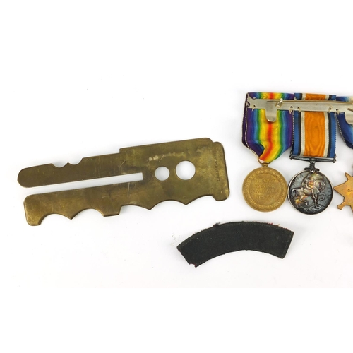 3105 - British military World War I medal group including a trio with Mons Star, the Victory medal awarded ... 