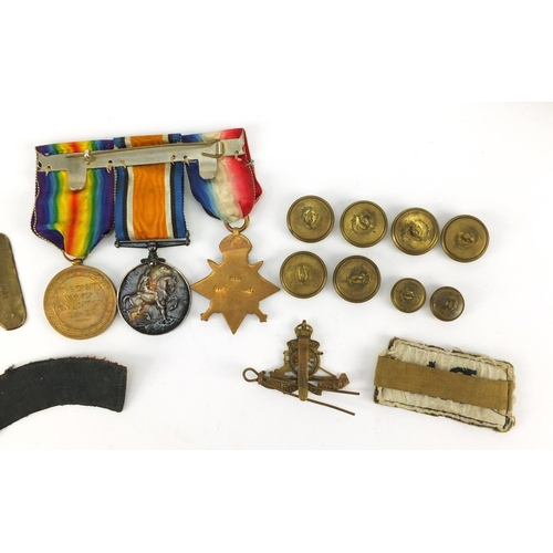 3105 - British military World War I medal group including a trio with Mons Star, the Victory medal awarded ... 