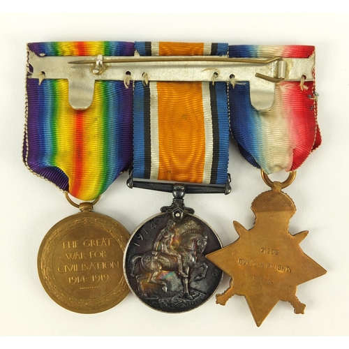 3105 - British military World War I medal group including a trio with Mons Star, the Victory medal awarded ... 