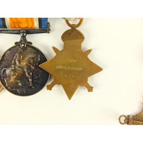 3105 - British military World War I medal group including a trio with Mons Star, the Victory medal awarded ... 