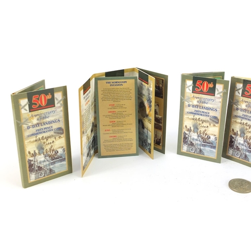 5253 - British coinage including five 50th anniversary of the  D Day landings fifty pence pieces, two five ... 