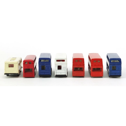 5255 - Seven vinatage Matchbox die cast vehicles with boxes including The Londoner