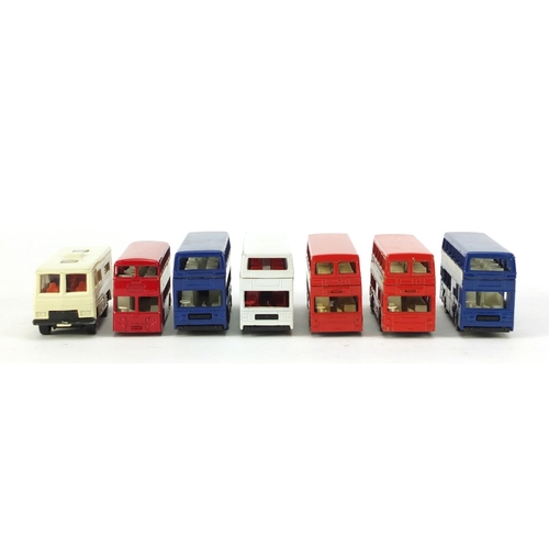 5255 - Seven vinatage Matchbox die cast vehicles with boxes including The Londoner