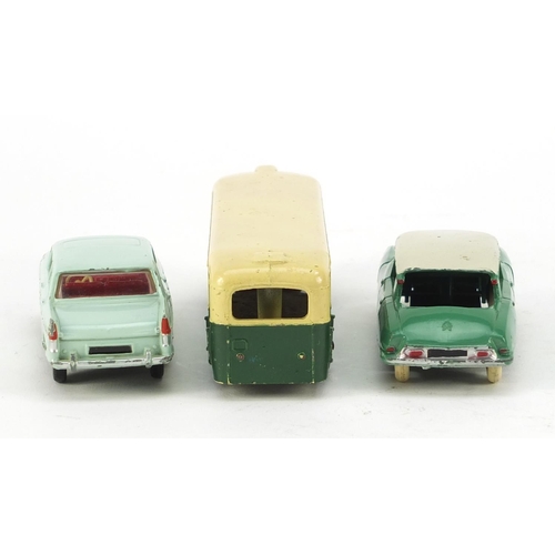 5254 - Three vintage Dinky die cast vehicles including Autobus