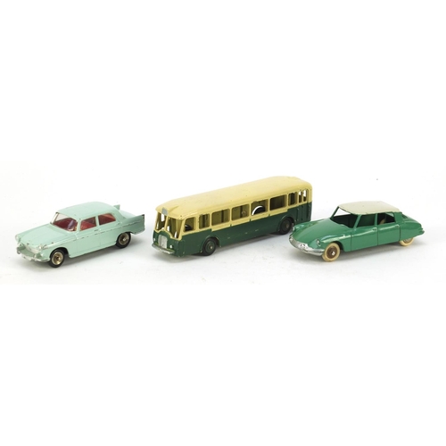 5254 - Three vintage Dinky die cast vehicles including Autobus