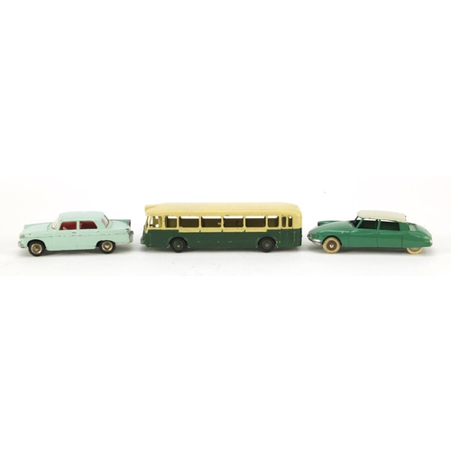 5254 - Three vintage Dinky die cast vehicles including Autobus