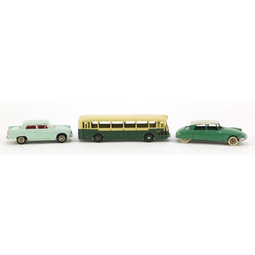 5254 - Three vintage Dinky die cast vehicles including Autobus