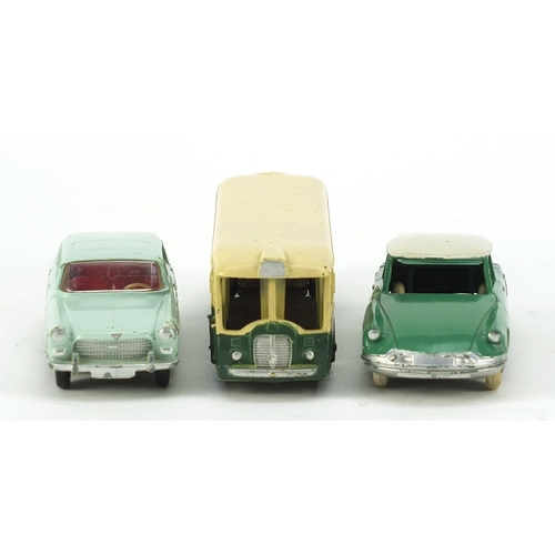 5254 - Three vintage Dinky die cast vehicles including Autobus