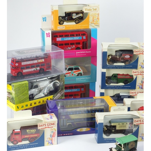 4115 - Collection of die cast vehicles including Great British Classics, Concorde, Mini Cooper and the Omni... 