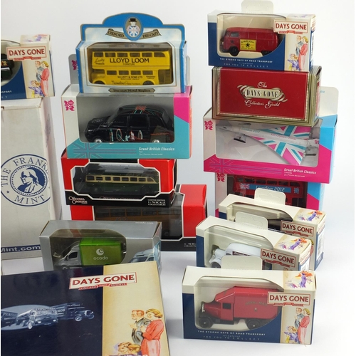 4115 - Collection of die cast vehicles including Great British Classics, Concorde, Mini Cooper and the Omni... 