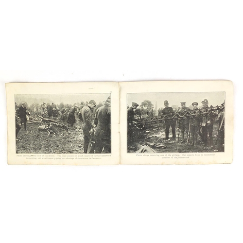 3636 - Military interest England souvenir photographs of the wrecked zeppelin, dated 1916