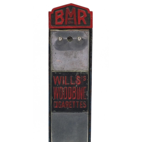 3741 - Vintage Wills Woodbine cigarette dispenser, 97cm H x 13cm W x 9cm D