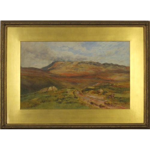 3857 - Cyril Ward 1892 - Landscape, 19th century watercolour, inscribed label verso, mounted, framed and gl... 