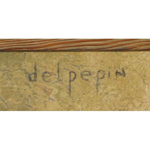 3168 - Nude female, Impressionist oil on canvas, signed Delpepin, framed, 39.5cm x 22.5